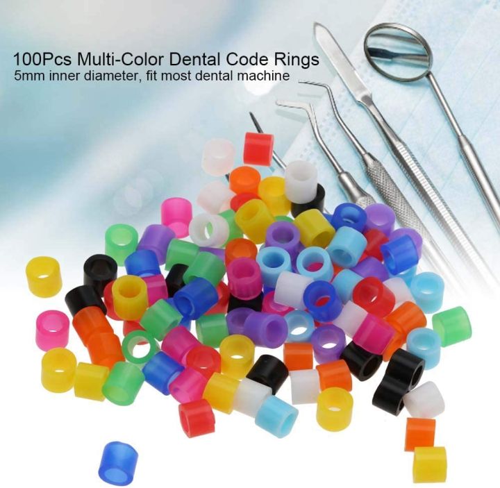 100Pcs 1Box Dental Soft Siliconecode Rings Color Code Rings Materials