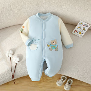 Newborn Childrens Clothing a Autumn Winter Baby Boys and Girls Infant Clothes Baby Romper Childrens Pure Cotton Clothing Jacket