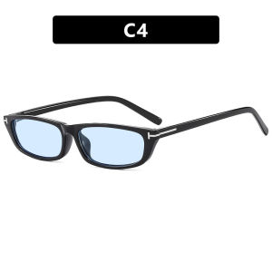 JN IMPRESSION Kính râm gọng nhỏ hình chữ T 2025 mới của châu Âu và mỹ Kính râm hợp thời trang hot girl chụp ảnh đường phố lưới màu đỏ Kính râm cùng phong cách