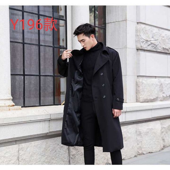 Black thin outlet trench coat