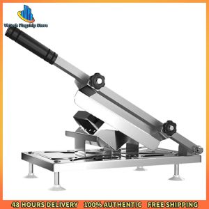 Vktech Compact Stainless Steel Beef Roll Slicer Adjustable 0.3-8mm Hand Tool for Easy Meat Slicing