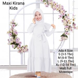 Pakaian Gamis Anak Wanita Remaja Perempuan Model Terbaru Trend Kekinian Maxi Kirana Kids 3-14 Tahun