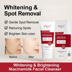 Niacinamide Face Wash Whitening Facial Cleanser Dual-Action Cleanse Gentle Exfoliation Whitening Spot Removal Brightening Niacinamide Facial Cleanser