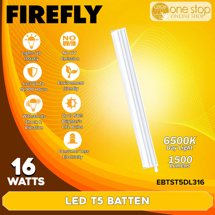 Firefly Original Basic Series LED T5 Batten 16watts EBTST5DL316 *OSOS ...
