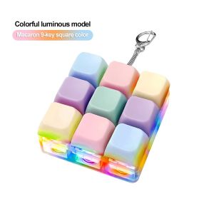 Aitemay 4/9 Bộ phím Bàn phím bồn chồn đồ chơi xả stress bồn chồn Clicker đồ chơi với Bàn Phím Đèn Led Keychain vượt qua thời gian căng thẳng Relief Đồ chơi giải căng thẳng