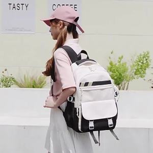 กระเป๋านักเรียนสำหรับนักเรียนหญิงและนักเรียนชาย ความจุขนาดใหญ่ ร่วมมือกับปิกาจู ป้องกันกระดูกสันหลัง กระเป๋าเป้ลดน้ำหนัก