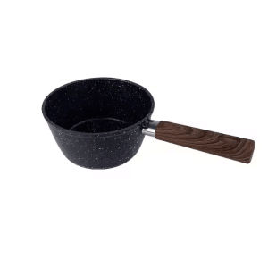 Kecil anti lengket memasak mie instan panci sup panci kecil/16cm/18 cm Panci Anti Lengket Marble Granit Hitam