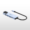DMES DH5 Type-C 5 in 1 Multi Function USB Hub Adapter with Expansion Port USB 3.0 Port x2 / HDMI Port x1 / Type-C PD x1, Type C to HDMI Converter Adapter, Type C to LAN Converter, USB C Charging Hub. 