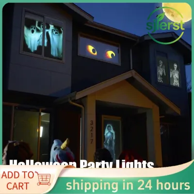 sjlerst Halloween Projector Lights ABS Halloween Party Lights 100-240V Decorative for Garden