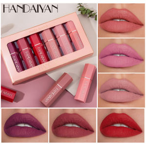 HANDAIYAN Matte lipstick set 6Pcs/Box Long-lasting moisturizing and highly pigmentation waterproof