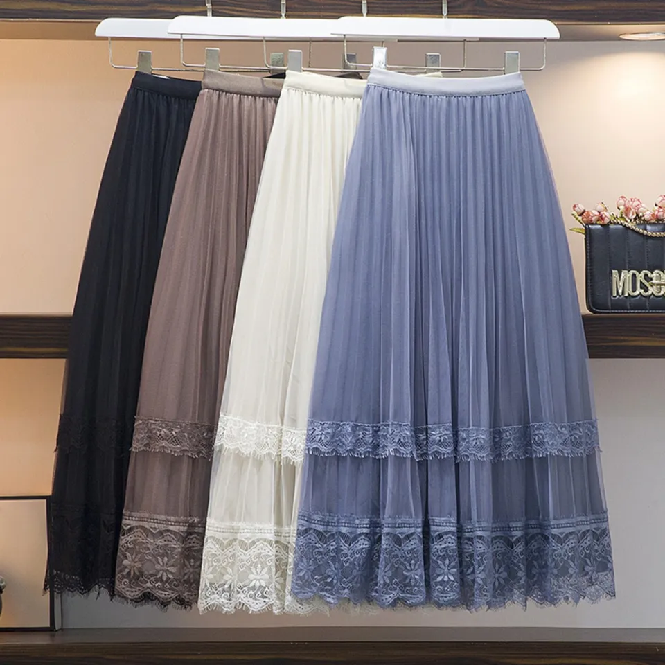 Chân váy dài lưng thun xếp ly dáng xòe – CEREAL Vietnam