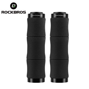 ROCKBROS khớp tre exture tay cầm Trọng lượng nhẹ chống trượt EVA miếng bọt biển tay lái xe đạp chống sốc đôi Khóa Phụ Kiện Xe Đạp