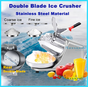 Rannpati Double Blade Ice Crusher for Halo Halo Electric Power Ice Shaver Machine Heavy Duty Ice Smasher 500 Watts