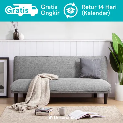 Dekoruma Nobu Sofa Bed Minimalis atau Sofabed Kain Woven