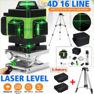 PROMO TERBARU Hilda Laser Level Self Leveling 16 Line 4D + Tripod Leveling + Batrei Leveling Paket Komplit