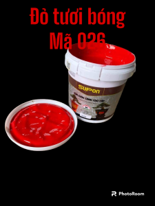 (GIÁ XƯỞNG) Sơn màu ĐỎ TƯƠI BÓNG  Sơn chậu cảnh chuyên dụng ngoại thất (Kháng kiềm sơn gốc nước hệ sơn BÓNG)