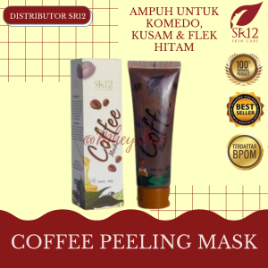 ORIGINAL Coffee Mask Peeling Tube 20gr SR12 Mencerahkan mengontrol minyak wajah menghaluskan melembutkan kulit wajah menyamarkan noda mengatasi jerawat. ( SR12 KOSMETIK )