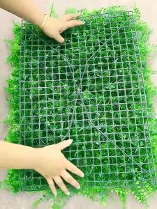 artificial plants home display DIY Artificial Plant Wall Panel Flower 60*40cm Simulation Maple Plant Sheet Fake Grass Turf UV Protection Artificial Fern Grass Home Garden Fence