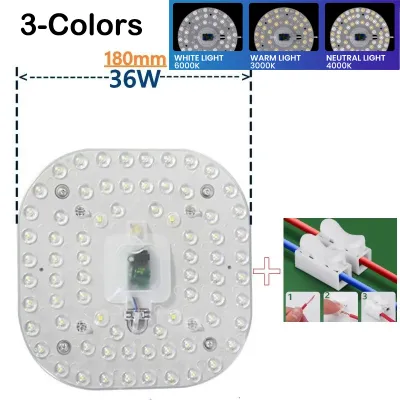 New 36W 24W 18W 12W LED Ring Ceiling Light Replacement Round Module Source Lamp Magnetic panel Board AC 220V for Indoor Living room bedroom kitchen washroom Decorative lighting