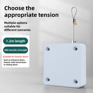 Auto Door Closer Punch-free Penutup Pintu Automatik 1.2m 1000g With 3M Adhesive Sensor 自动关门器