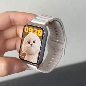 silicone wavy stitching Strap For Xiaomi Mi Band 9Pro/8Pro sports Wristband Redmi Watch 4 Redmi Watch 5 Redmi Watch 6 soft band