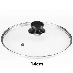 BETTERFORM Tempered Glass Pot Cover Universal Round Frying Pan Cover Durable Visible Wok Pan Lid Kitchen Accessories