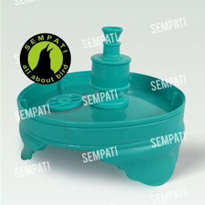 SEMPATI Tebok Lovebird Pvc Plus Pion Tebok Anti Pecah Untuk Sangkar Kandang Lovebird Bulat Kapsul Burung Lovebird Love Bird