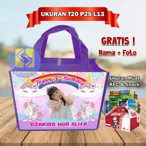 (25 PCS KFC) Tas Ultah Anak Muat KFC Tas Ultah Murah Muat KFC Tas Ulang Tahun Anak Free Nama Dan Foto Tas Ultah Murah Free Desain Karakter Bebas Tas Snack Ulang Tahun Tas Souvenir Ultah Tas Berkat Tas Aqiqah Tas Mengenang Tas Khajatan Tas Khitan
