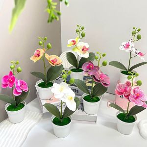 GORGE Butterfly Orchid Simulated Butterfly Orchid Artificial 25cm Artificial Flower Bonsai  DIY Faux Flowers for Home Wedding Decor