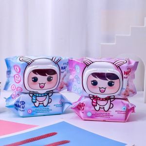 (ยกลัง 36 ห่อคละสี) กระดาษเช็ดทำความสะอาด ฮากุ เบบี้ ไวพส์ 1 ห่อ 40 แผ่น