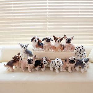 YOUSHI TOP ตุ๊กตาสัตว์ยัดไส้ ของเล่นตุ๊กตาสุนัข ลูกสุนัขฮัสกี้ โกลเด้นรีทรีฟเวอร์ ตุ๊กตาสุนัขจำลอง ละเอียดอ่อนและละเอียดอ่อน ชิวาวา ตุ๊กตาสุนัขยัดไส้ ของขวัญวันเกิดของขวัญ