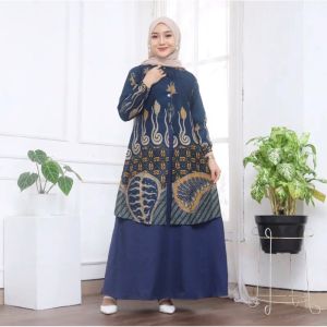 Gamis Batik modern premium gamis terbaru Gamis busui gamis motif expresso terbaru