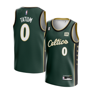 Jersey Jayson Tatum Boston Celtics #0 HIJAU GREEN CITY 2022 2023 - Swingman Bola Basket NBA Baju Kaos T-Shirt Tshirt Atasan Costum Kostum