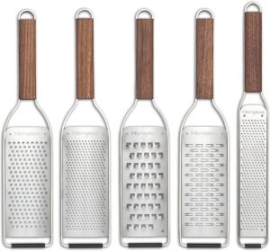 Microplane Master Series Wood Handle Stainless Steel Zester Grater