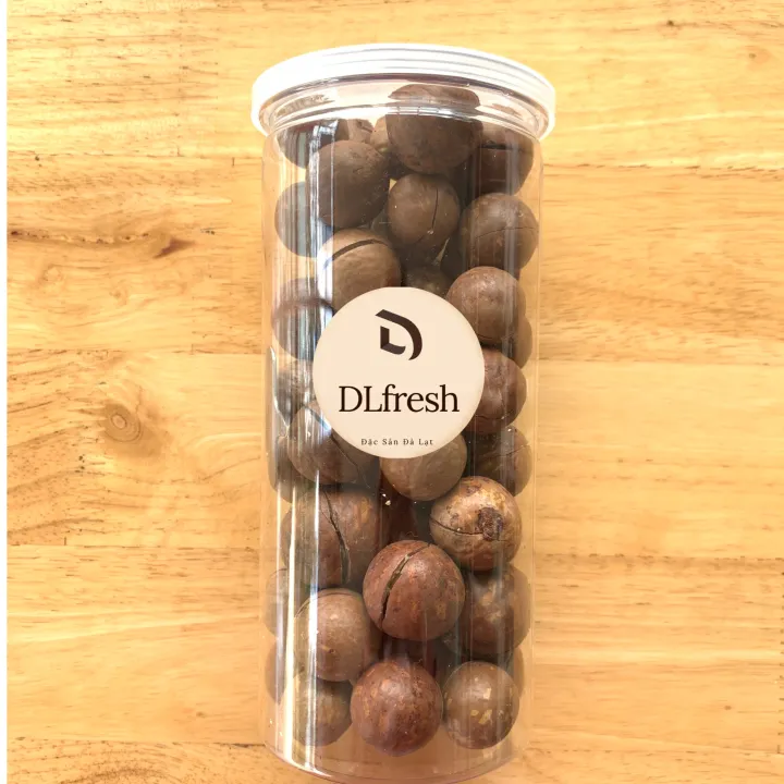 Hạt Macca Nứt Vỏ DLFRESH Đặc Sản Đà Lạt Hũ 250g