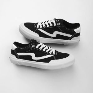 Sepatu Patrobas New Ivan Low Black White Made in Indonesia