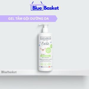 Gel Tắm Gội Evoluderm Pháp 500ml 2 Trong 1 Cho Em Bé Giúp Làm Sạch Dưỡng Ẩm Toàn Thân