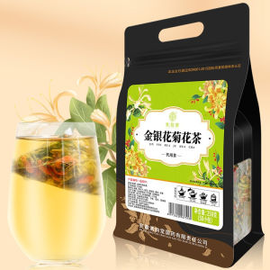 5gx 50sachets Honeysuckle Chrysanthemum Tea 金银花菊花茶 250g disperse wind-heat anti-inflammatory clear heat and detox clear liver fire improve microcirculation promote metabolism delay aging moisturize skin and remove freckles.
