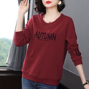IBeauty Cotton T Shirts for Women Plus Size Elegant Long Sleeve Top