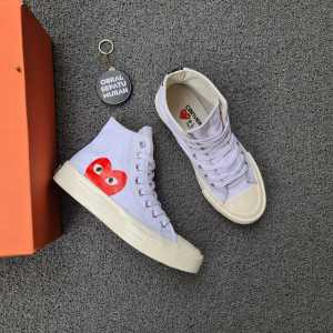 OBRAL SEPATU CV 70S HIGH X CDG PLAY LOVE FULL WHITE SOL GLOSSY 37-43 SNEAKERS PUTIH POLOS LOVE MURAH
