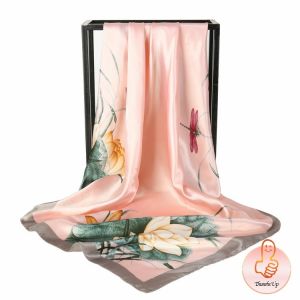 THUMBS UP ผ้าคลุมไหล่ซาติน ผ้าพันคอ ผ้าคลุมไหล่ สไตล์โบฮีเมียน ไหล่ ผ้าพันคอ silk scarf