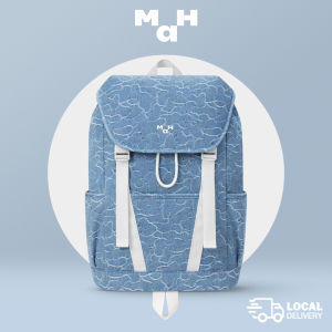 MAH Denim Tour Backpack Blue Series Large capacity Durable 15.6 inch