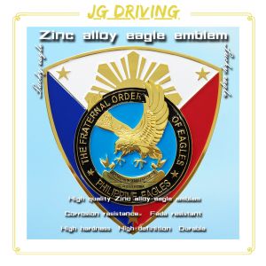 【Best-Selling】 JD Ly eagle 4-inch TFOE-PE fraternity car 3D sawtooth emblem cut out eagles emblem Made of stainless steel