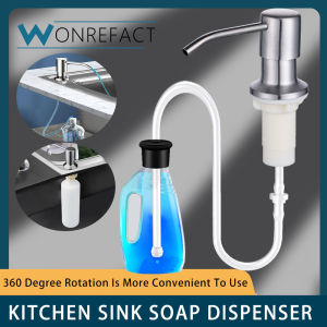 Kitchen Dishwashing Pump Dispenser Home Cleaning Press Type Automatic Dishwashing Liquid Dispenser Scouring Pad Soap Dispenser