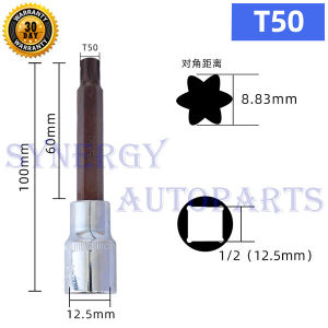 1/2 Mata Kunci Shock Bintang Mata hexagonal Hex Bit Socket Mata Sok Impact T25-T55 - 10008502