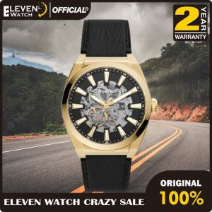 [Promo] Jam Tangan Pria FS ME3208 / ME 3208 Everett Automatic Men Skeleton Dial Black Leather Strap Original Garansi 2 Tahun [✔COD][100% Authentic]