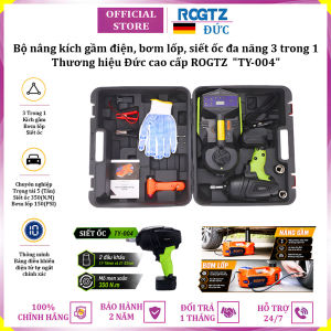 Bộ nâng kích gầm điện kiêm máy bơm lốp và máy siết ốc ô tô đa năng 3 trong 1 nhãn hiệu ROGTZ mã hàng TY-004 - Bảo hành chính hãng 2 năm
