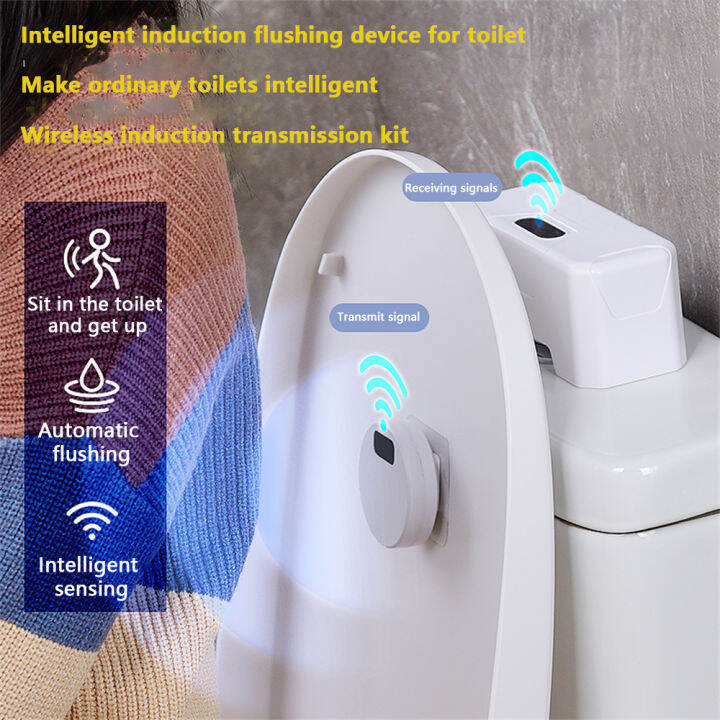 Jiuch Automatic Toilet Flush Button Induction Toilet Flusher External ...