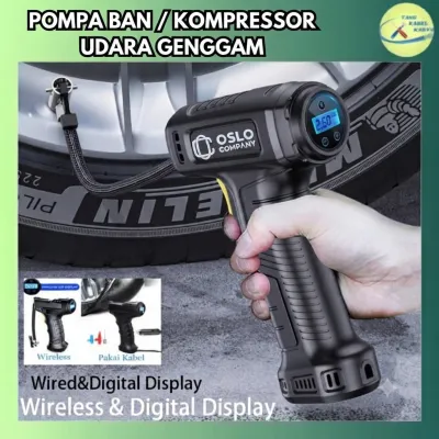 KOMPRESSOR UDARA GENGGAM POMPA BAN MOBIL MOTOR LED DISPLAY WIRELESS - OSLO COMPANY