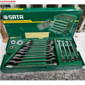 Bộ khay cờ lê tự động 2 đầu vòng miệng 19 chi tiết 5.5-19mm Sata 09925